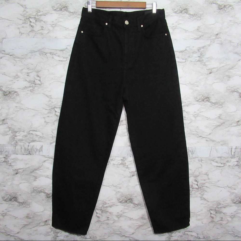 Goldsign Black balloon curved Boyfriend denim Jeans 100% cotton